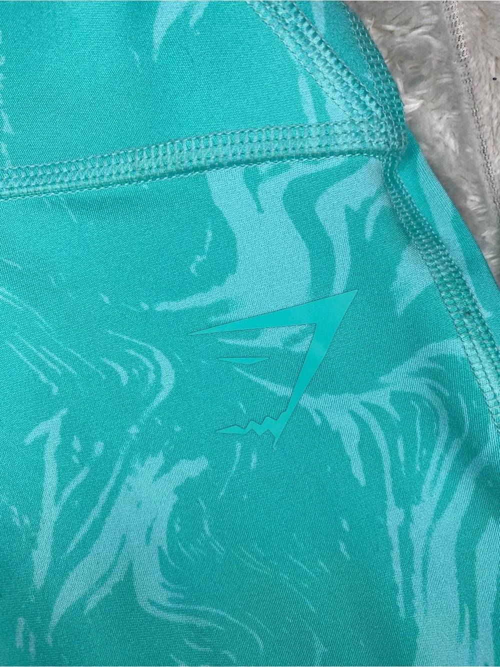 Gymshark Teal Marble High-Waist Leggings